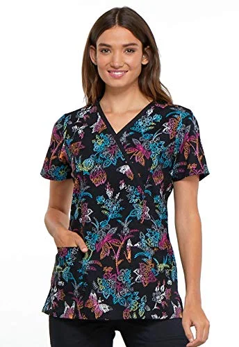 Cherokee CK620 Mock Wrap Scrub Top