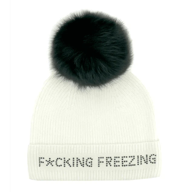 "F*ckin Freezing" Fox Pom Beanie