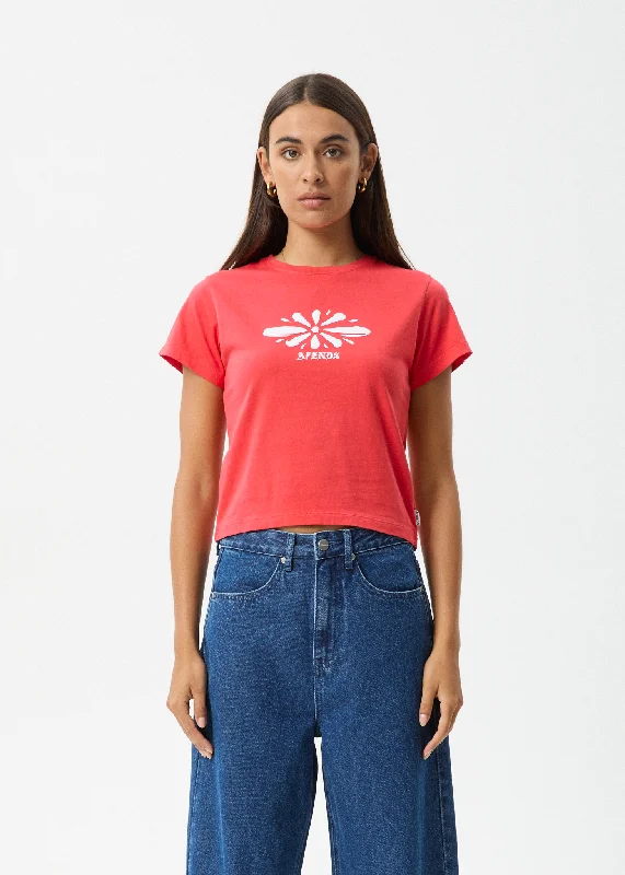 AFENDS Womens Dash - Baby Tee - Washed Tomato