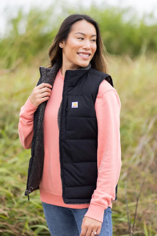 Carhartt Montana Puffer Insulated Reversible Vest for Women in Black | 105607-N04