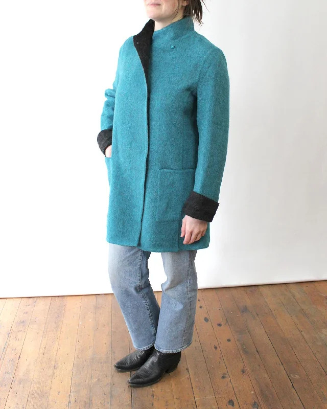 Reversible Asymmetric Alpaca Coat