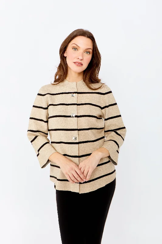 Black Beige Cardigan