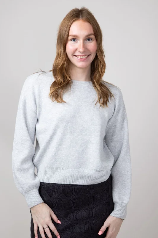 Crewneck Sweater for Women in Grey | LF3S26354-GRY