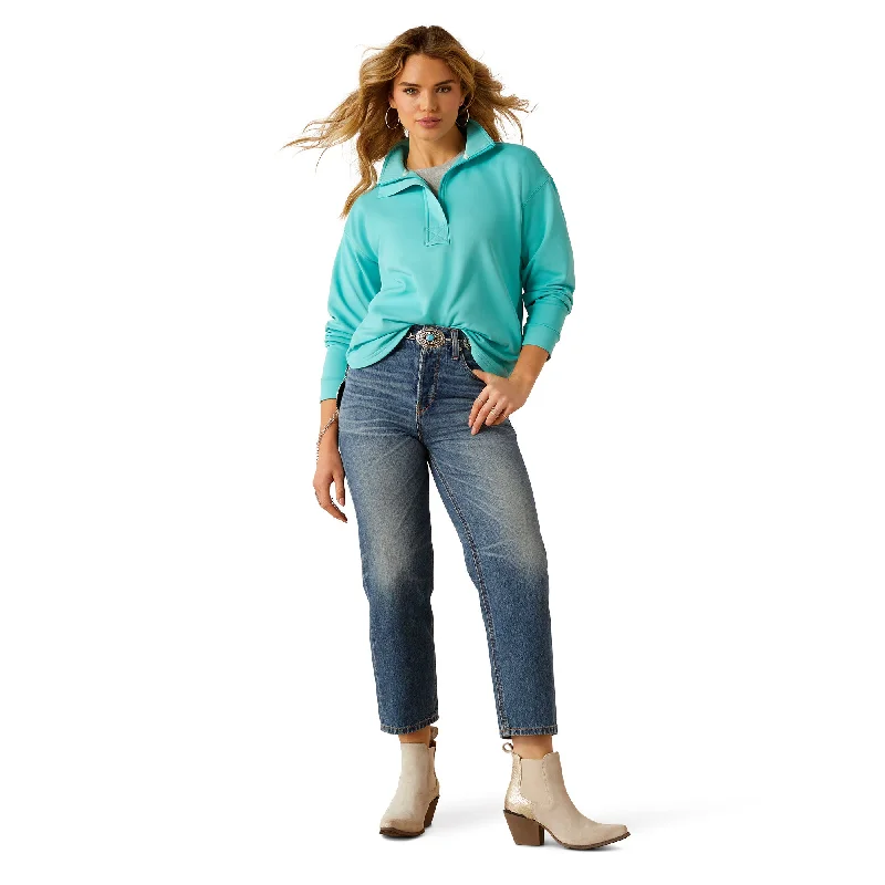 ARIAT TURQUOISE BREEZE 1/2 ZIP SWEATSHIRT