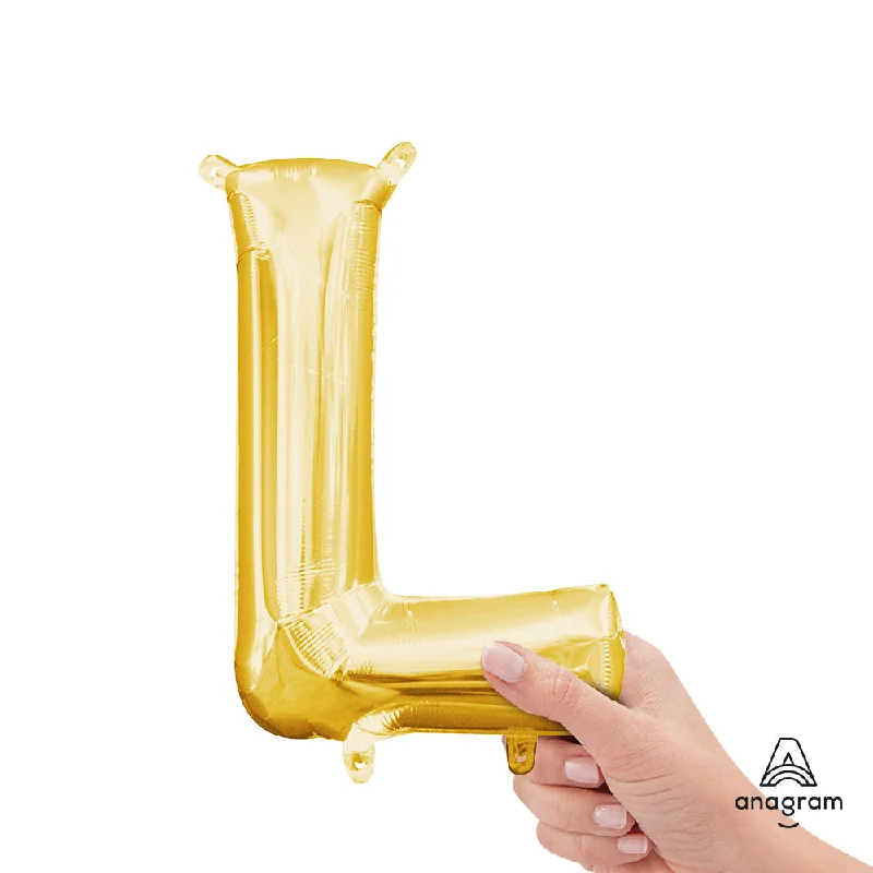 16 inch LETTER L - ANAGRAM - GOLD (AIR-FILL ONLY)