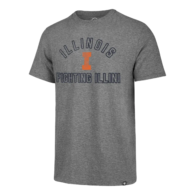 Illinois Fighting Illini Adult Vintage Grey 47 Brand T-Shirt