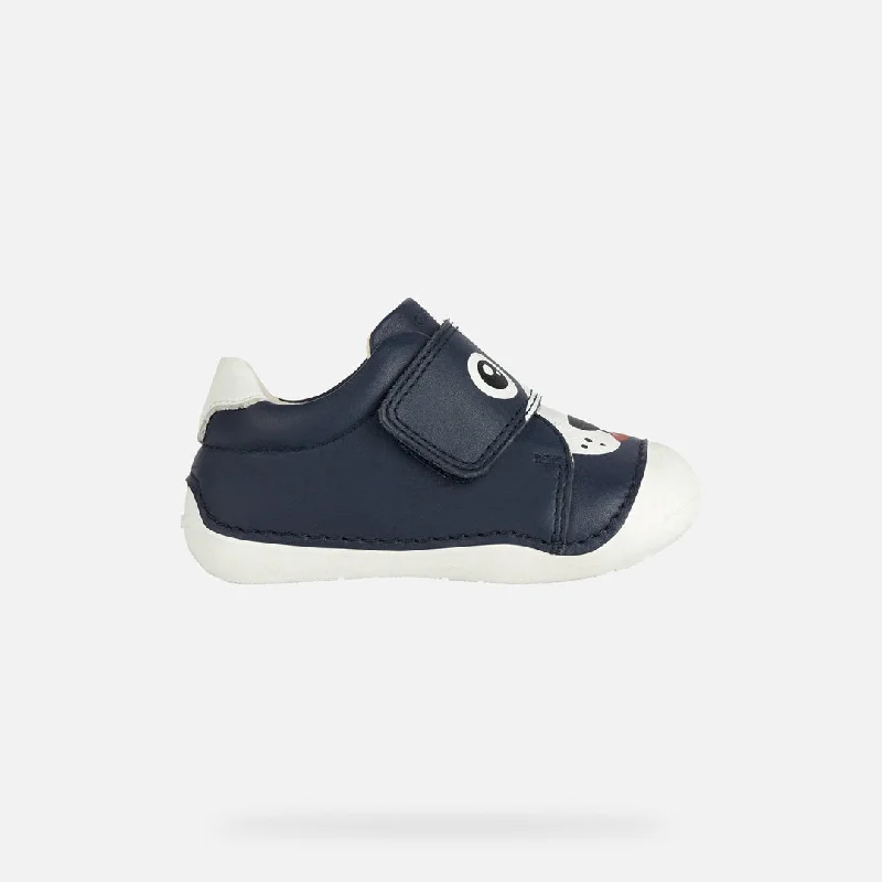 Navy Tutim Puppy Velcro Shoes