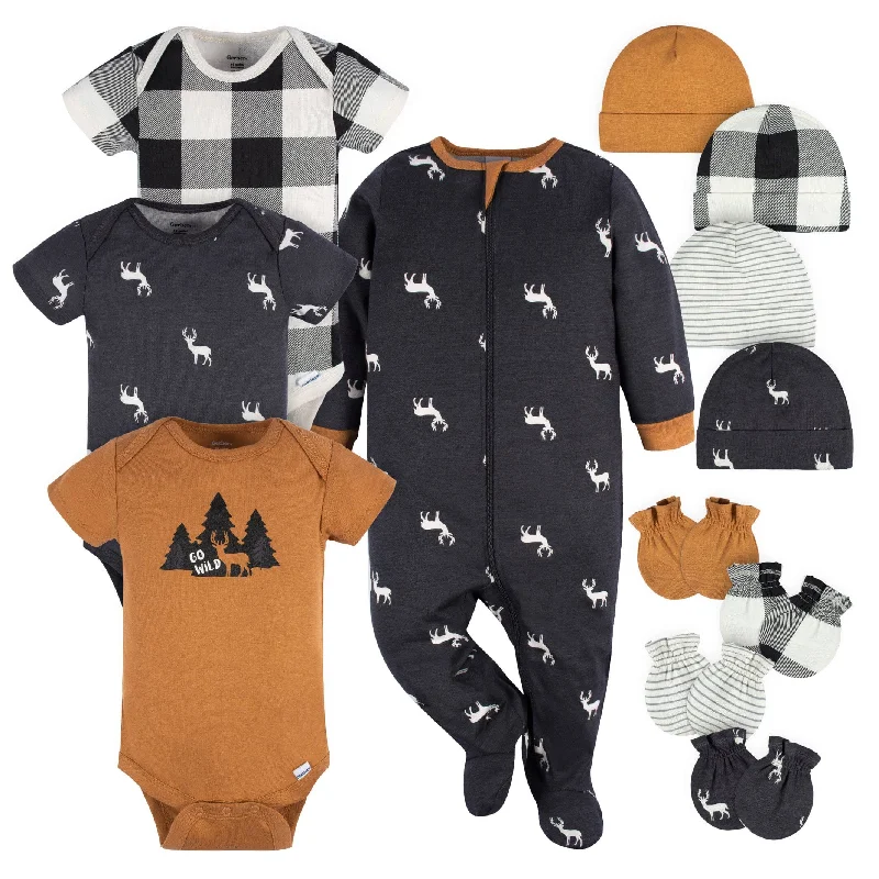 12-Piece Baby Boys Deer Layette Bundle