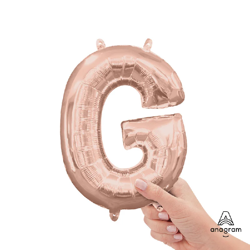 16 inch LETTER G - ANAGRAM - ROSE GOLD (AIR-FILL ONLY)