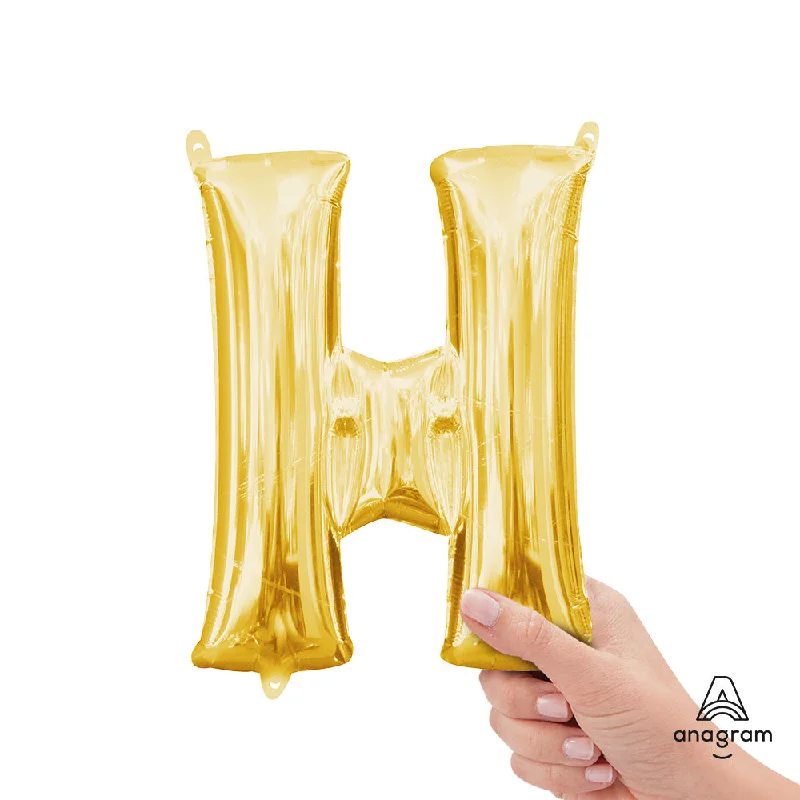 16 inch LETTER H - ANAGRAM - GOLD (AIR-FILL ONLY)