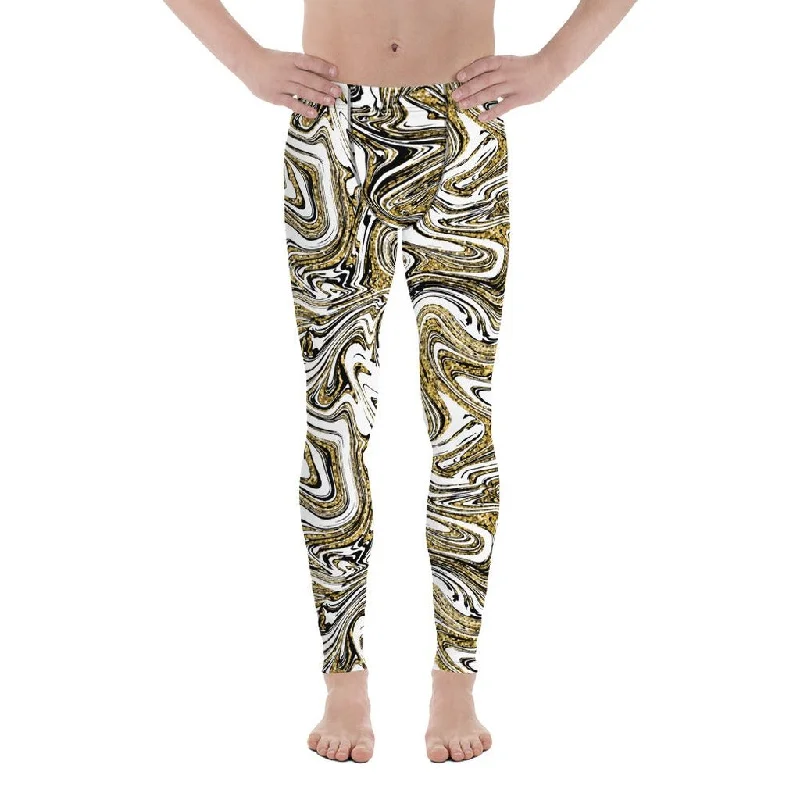 Glitter Print Marble Men's Leggings