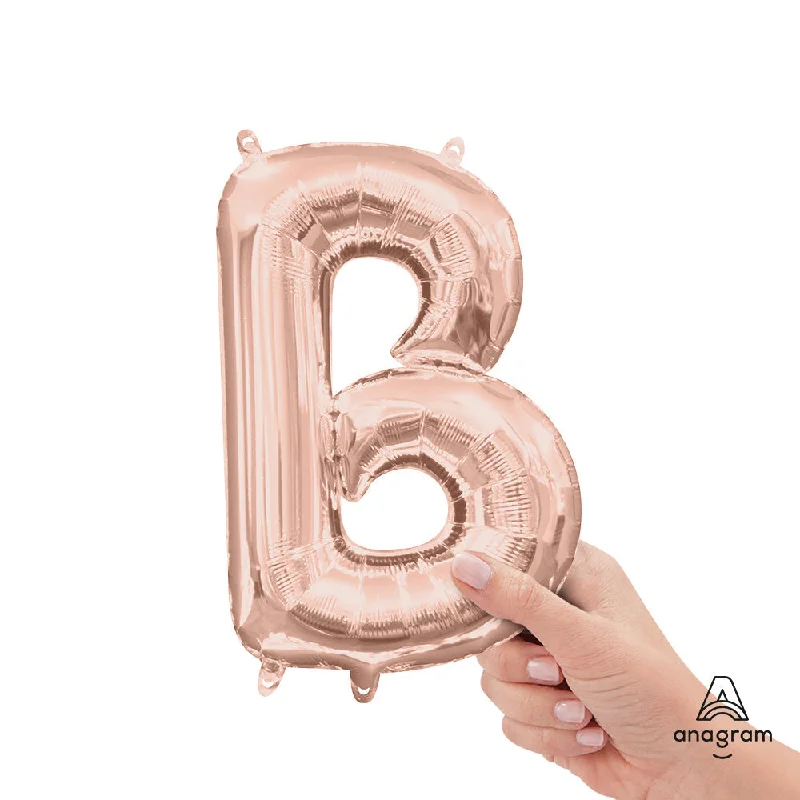 16 inch LETTER B - ANAGRAM - ROSE GOLD (AIR-FILL ONLY)