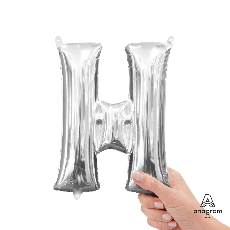 16 inch LETTER H - ANAGRAM - SILVER (AIR-FILL ONLY)