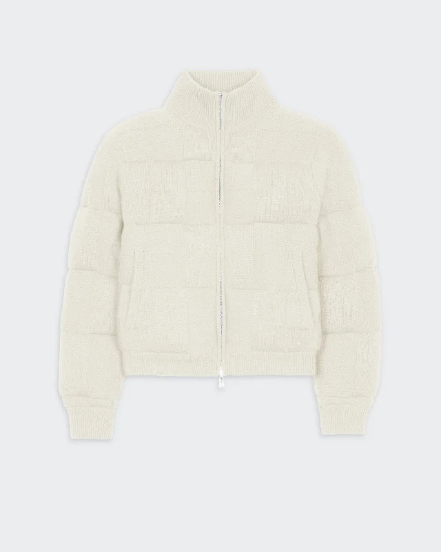 Quilted Puffer Jacket - Cream