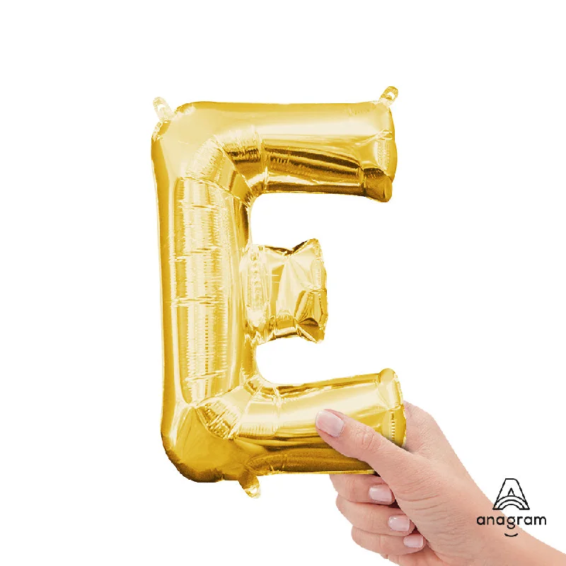 16 inch LETTER E - ANAGRAM - GOLD (AIR-FILL ONLY)