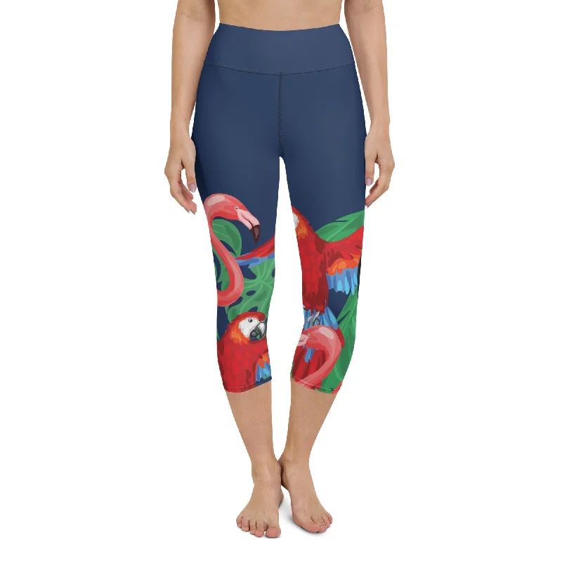 Tropical Birds Yoga Capris