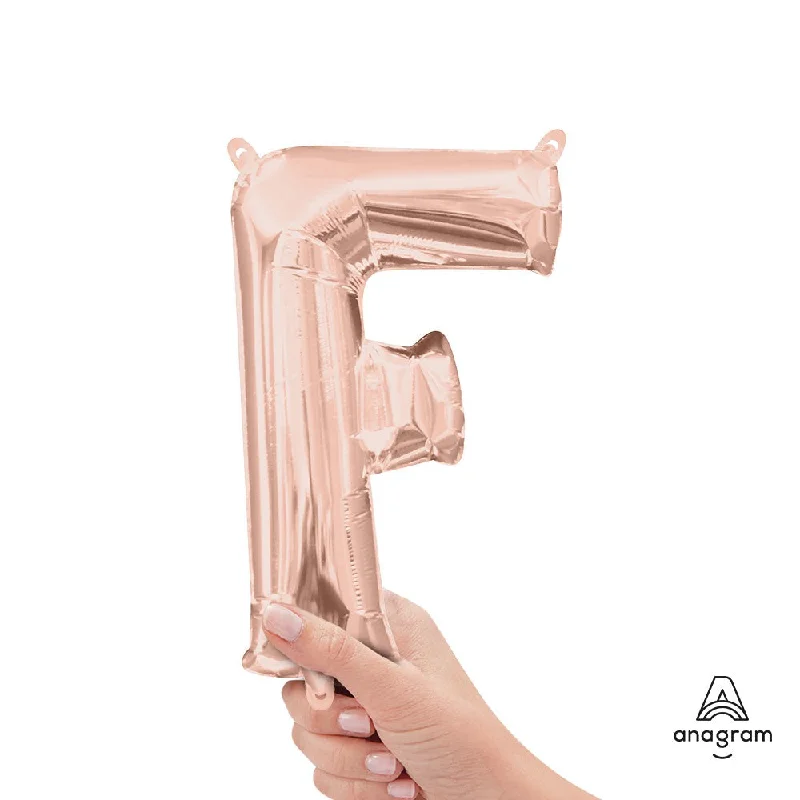 16 inch LETTER F - ANAGRAM - ROSE GOLD (AIR-FILL ONLY)