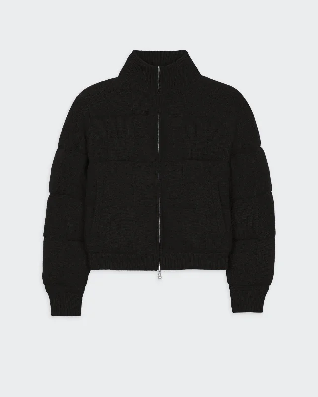 Quilted Puffer Jacket - Black