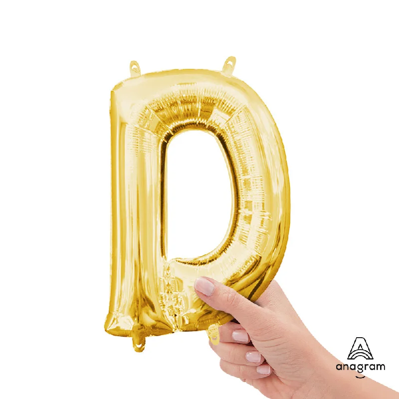 16 inch LETTER D - ANAGRAM - GOLD (AIR-FILL ONLY)