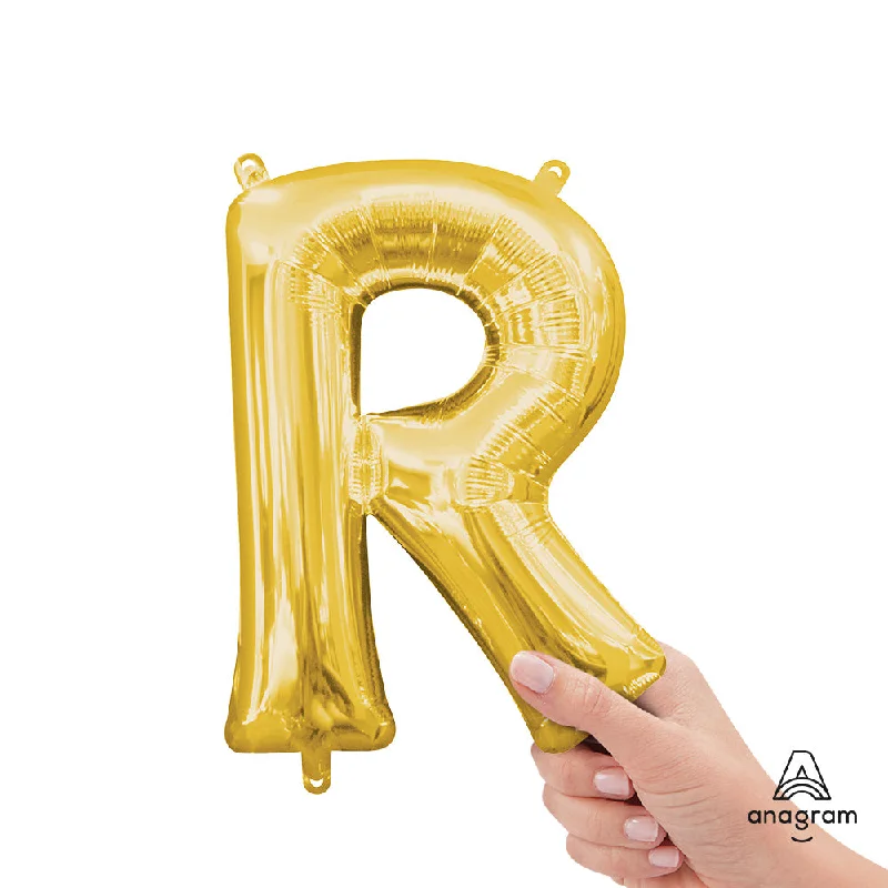 16 inch LETTER R - ANAGRAM - GOLD (AIR-FILL ONLY)