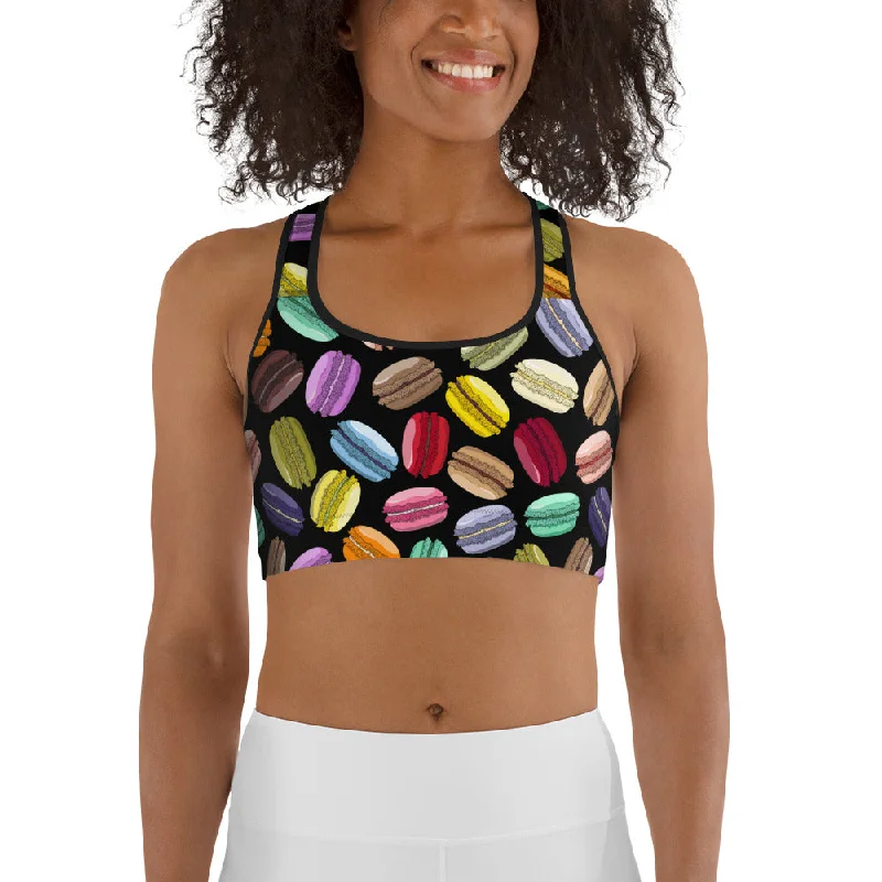 Macaroons Pattern Sports Bra