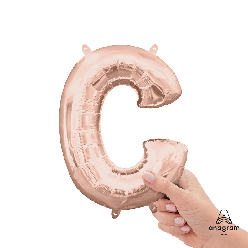 16 inch LETTER C - ANAGRAM - ROSE GOLD (AIR-FILL ONLY)