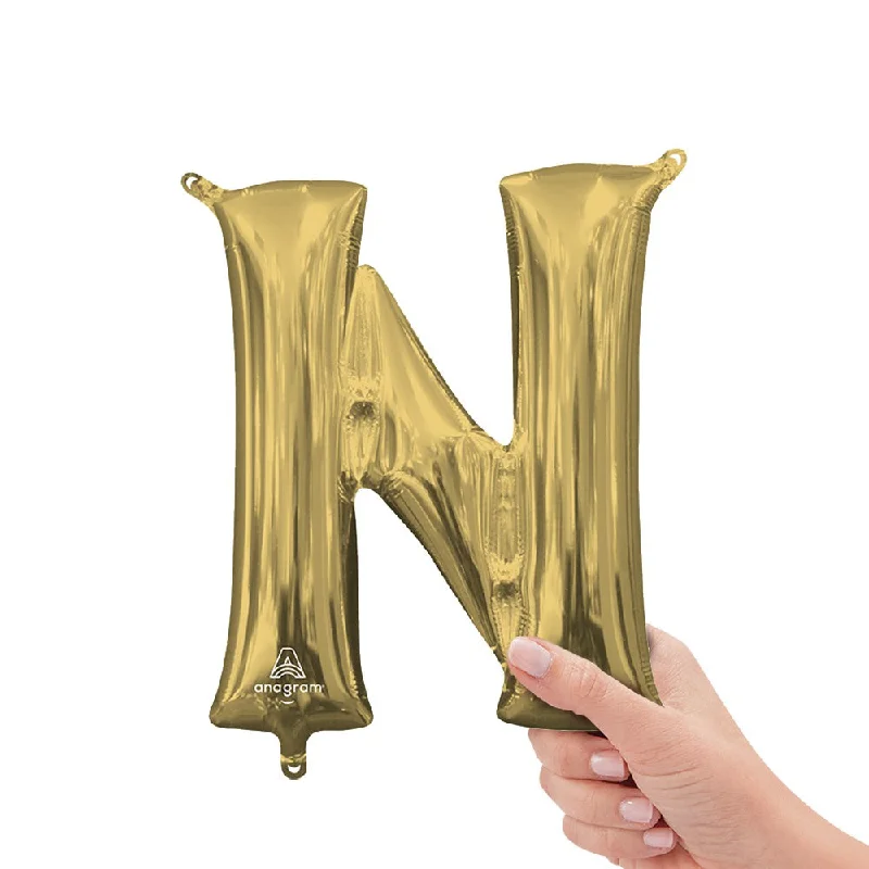 16 inch LETTER N - ANAGRAM - WHITE GOLD (AIR-FILL ONLY)