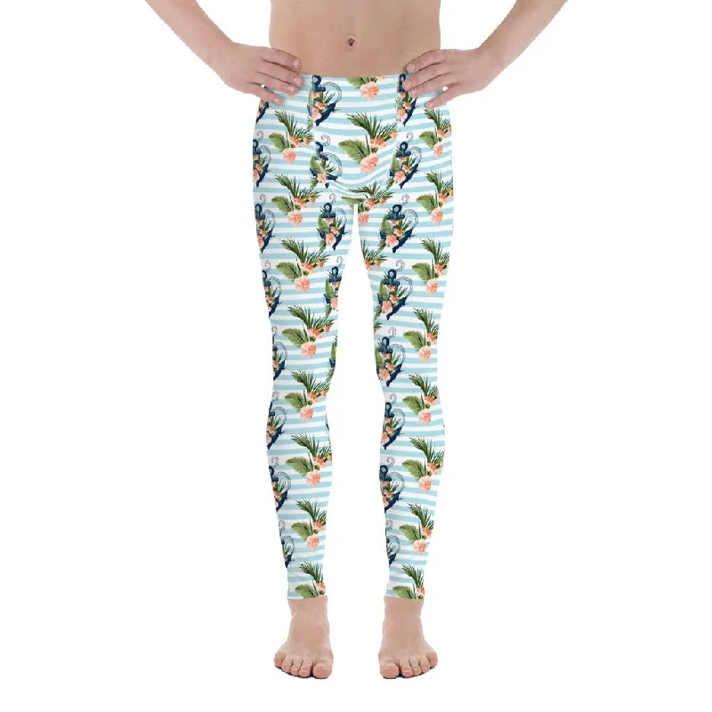 Floral Anchor Men's Leggings