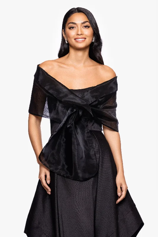 "Joan" Pull Through Organza Shawl Wrap