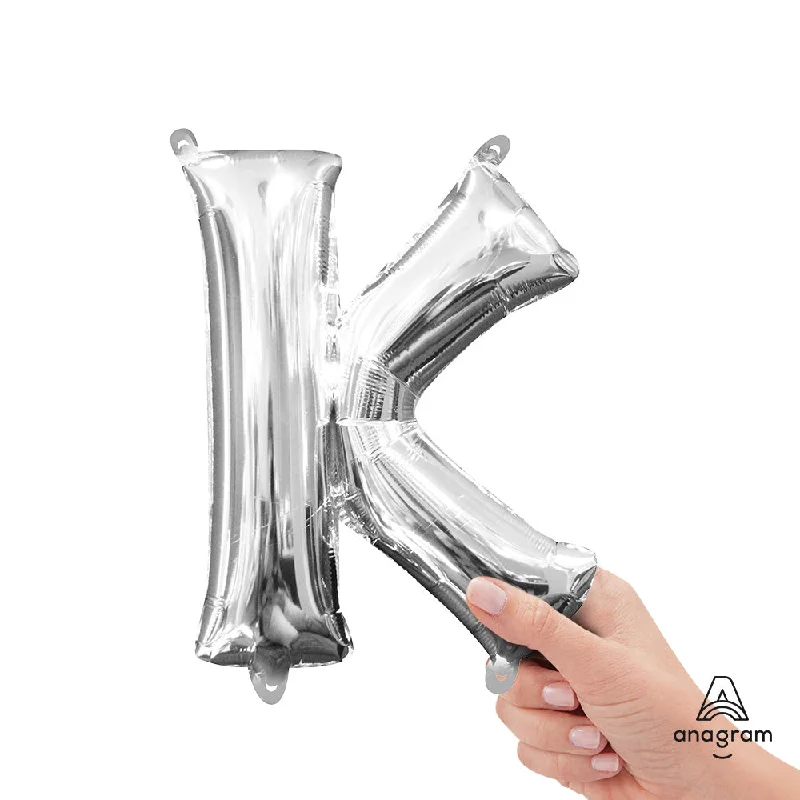 16 inch LETTER K - ANAGRAM - SILVER (AIR-FILL ONLY)