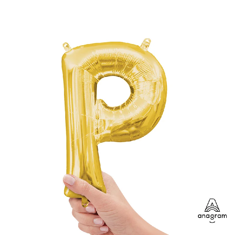 16 inch LETTER P - ANAGRAM - GOLD (AIR-FILL ONLY)