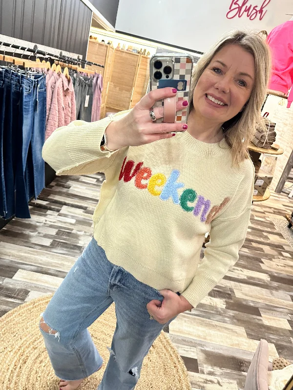 It's The Weekend Baby Sweater