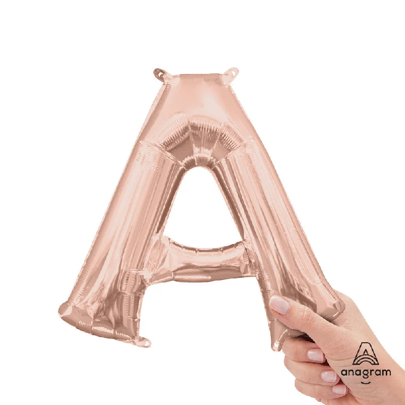 16 inch LETTER A - ANAGRAM - ROSE GOLD (AIR-FILL ONLY)