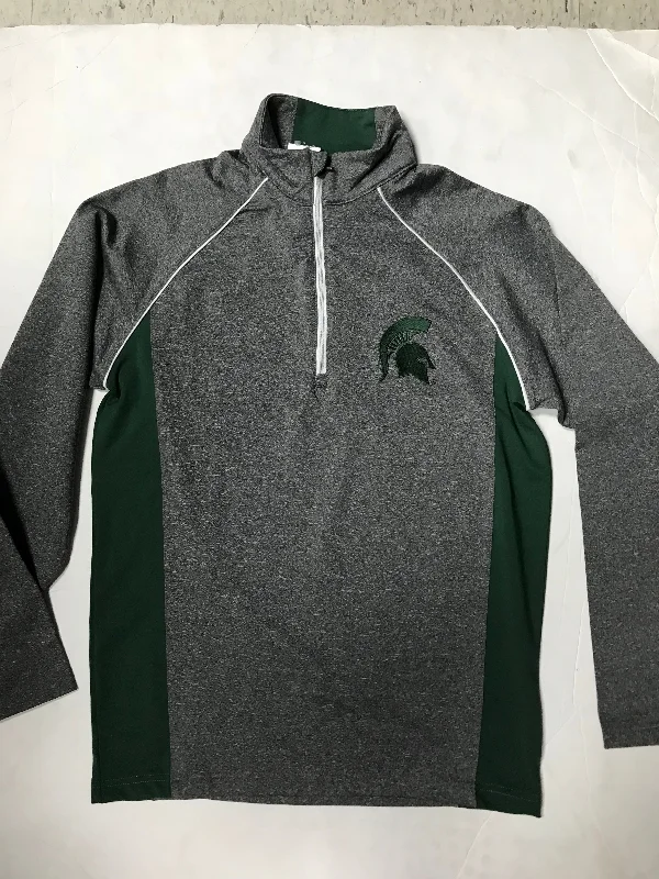 Michigan State Spartans Adult Gray Stamina Antigua 1/4 Zip