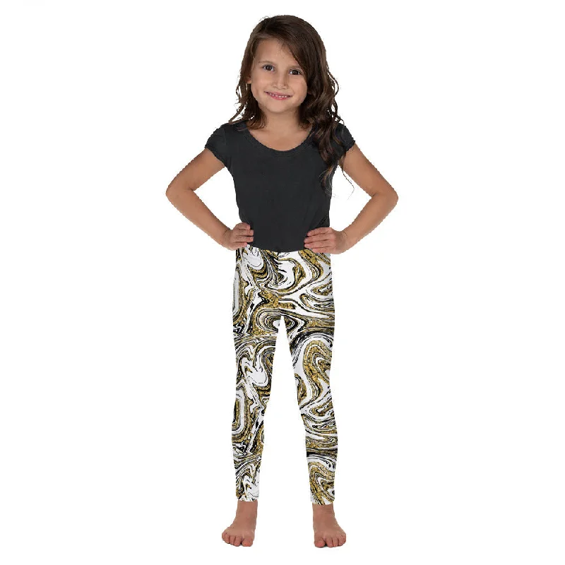 Glitter Print Marble Kid's Leggings