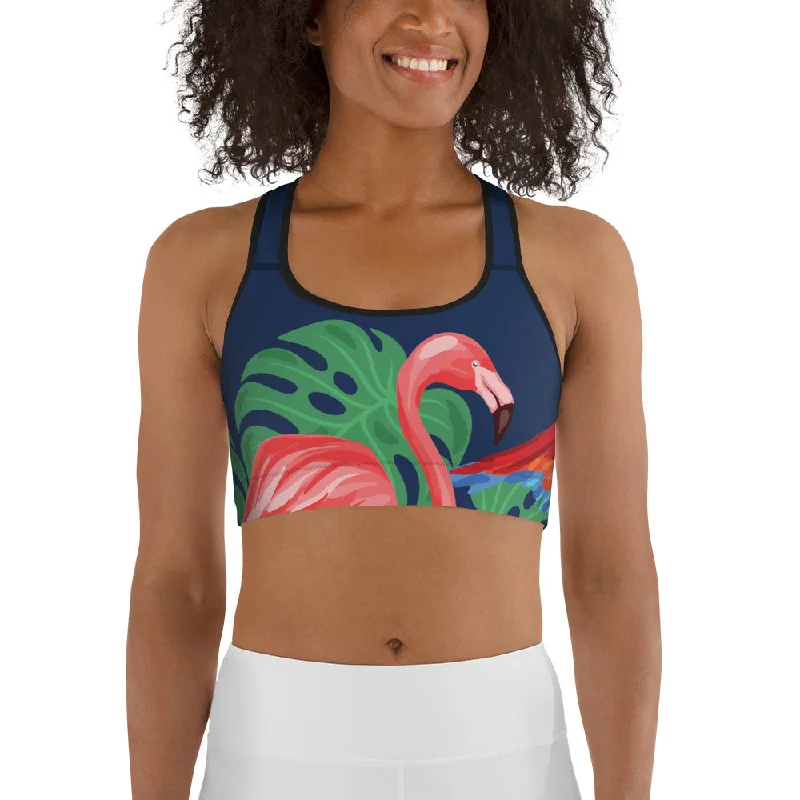 Tropical Birds Sports Bra