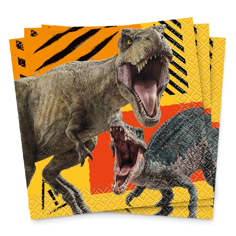 JURASSIC WORLD 3 BEVERAGE NAPKINS (16 PK)