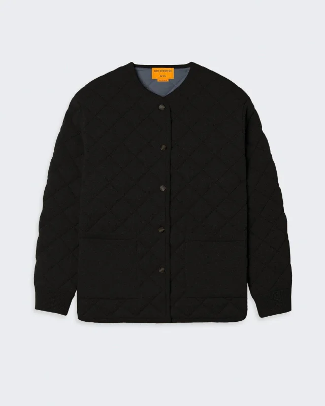 Quilted Liner Jacket - Black