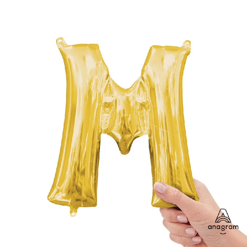 16 inch LETTER M - ANAGRAM - GOLD (AIR-FILL ONLY)