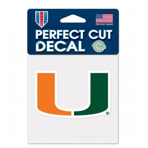 Miami Hurricanes Wincraft Perfect Cut Decal 4x4