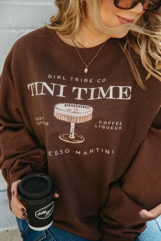 Tini Time Sweatshirt In Chocolate